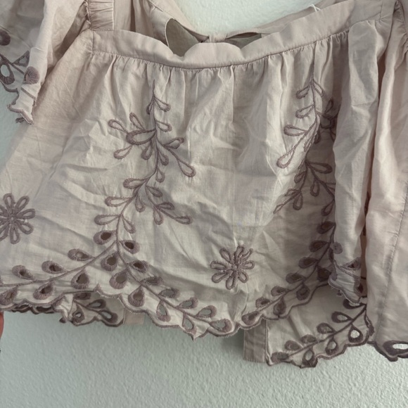 AE Women’s Embroidered Eyelet Dusty Pink Ethereal Fairy Girly Matching Set NWT - Picture 5 of 11